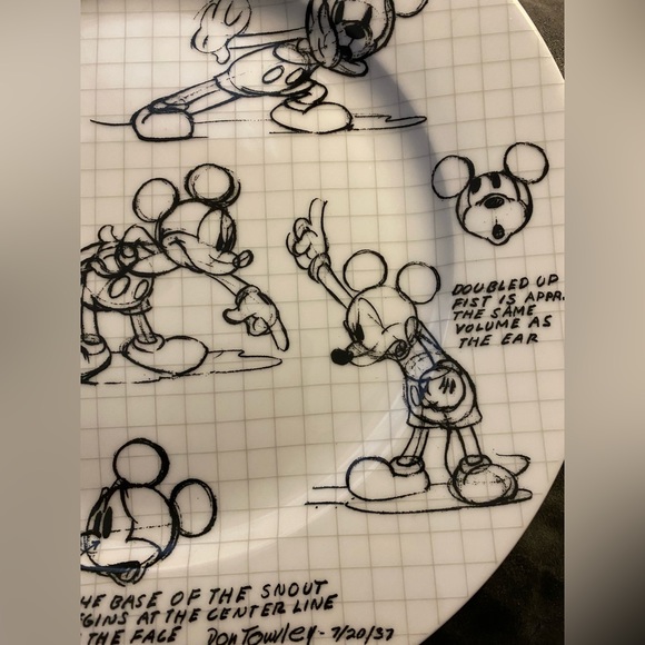 DISNEY Mickey Mouse Sketch Book Ceramic Plate - Picture 6 of 9
